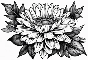 Aster flower tattoo idea