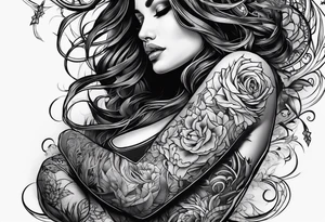 extreme detangled pain arm tattoo idea