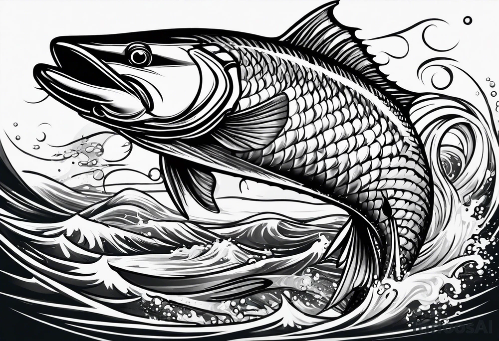 Fishing tattoo idea