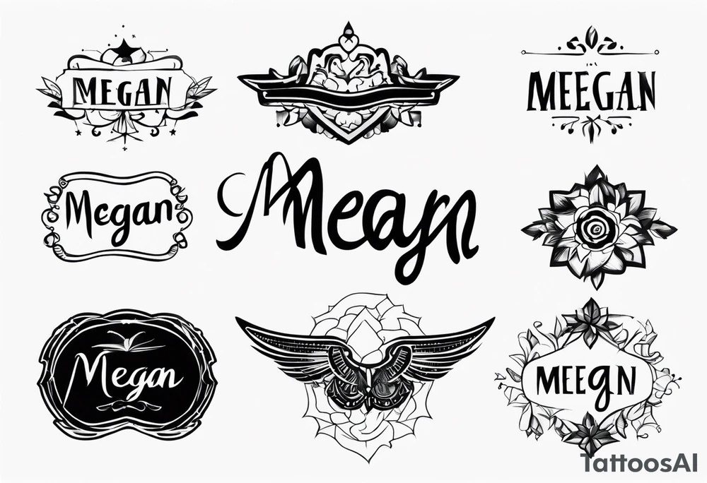 name Megan tattoo idea