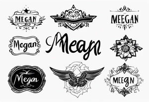 name Megan tattoo idea