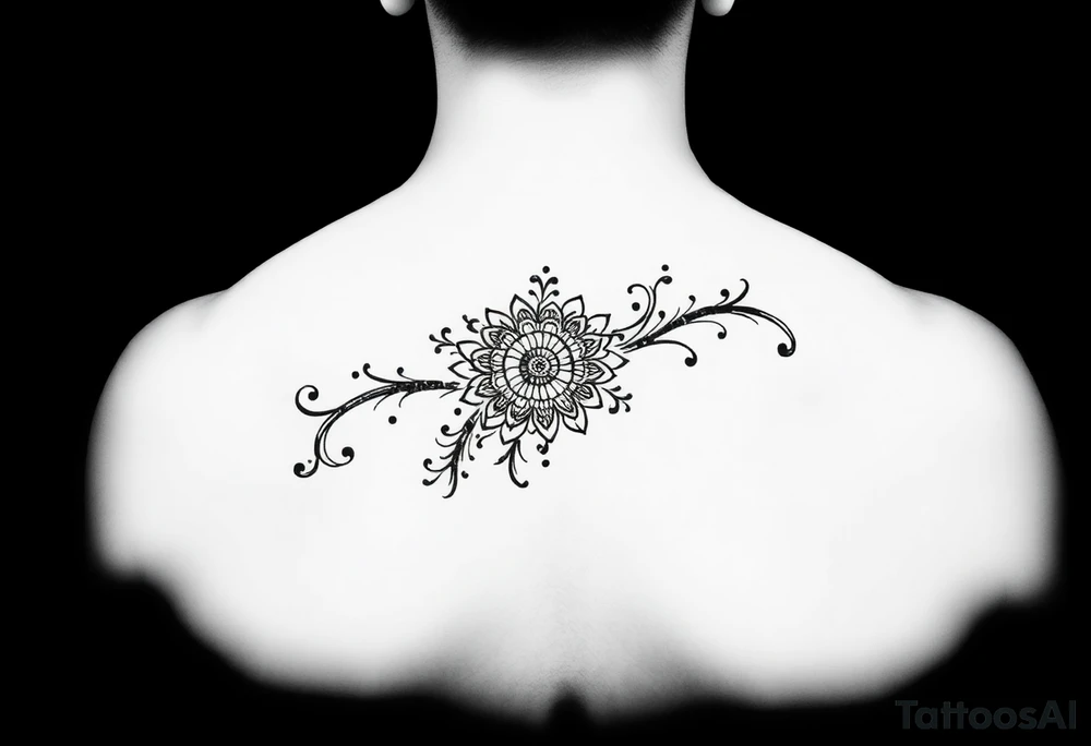 Henna tattoo on wrist in black background tattoo idea