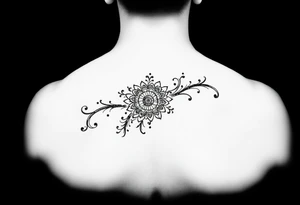 Henna tattoo on wrist in black background tattoo idea