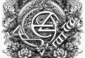 the letters OTG with a cool font tattoo idea