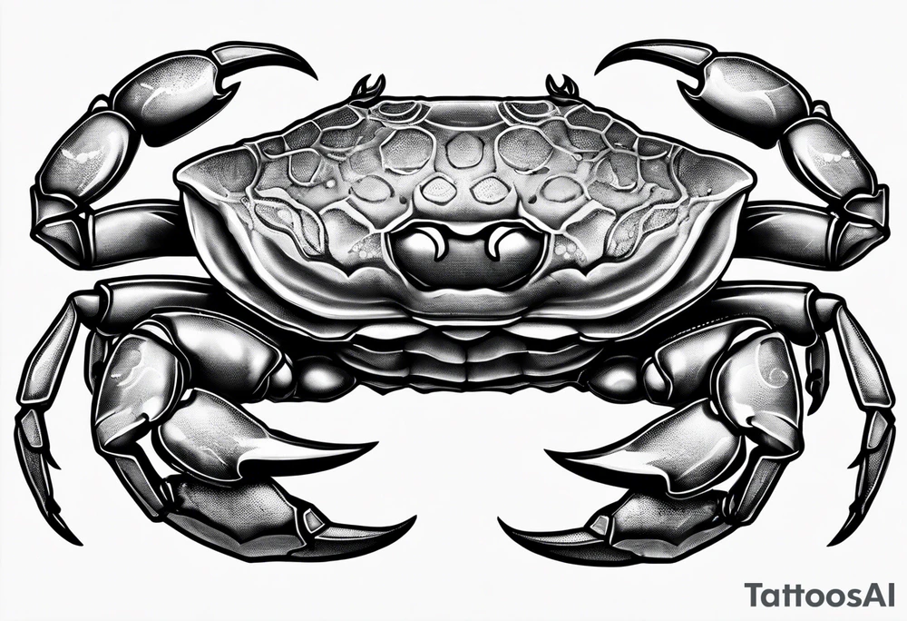 Crab con numero 69 nelle chele tattoo idea