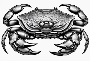 Crab con numero 69 nelle chele tattoo idea