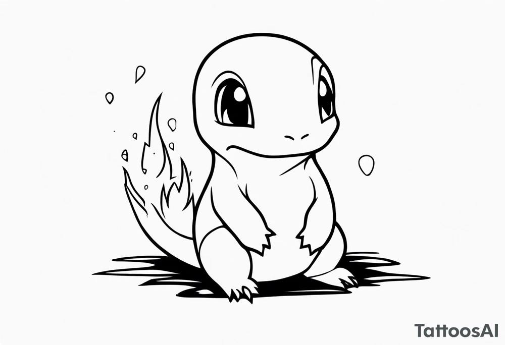 charmander crying tattoo idea