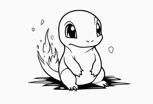 charmander crying tattoo idea