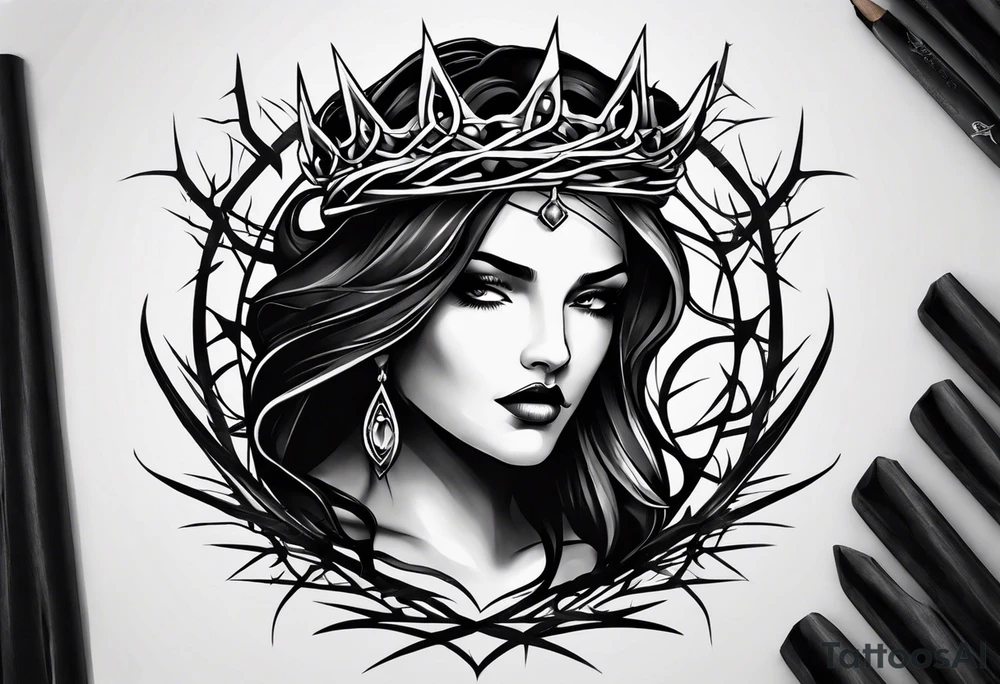 Crown of thorns tattoo idea