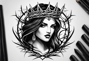 Crown of thorns tattoo idea