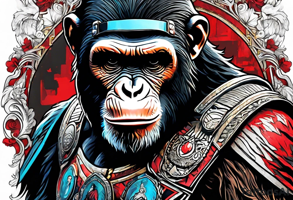 Caesar from the movie planet of the apes tattoo idea