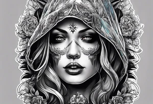 portrait of the death angel tattoo idea