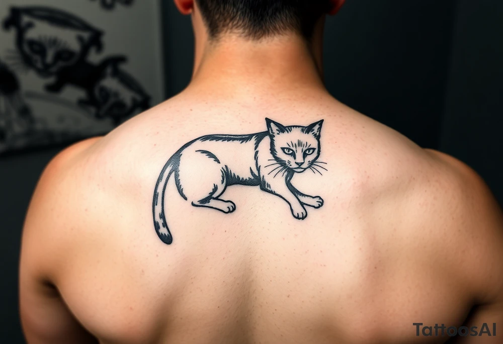 black cat tattoo idea