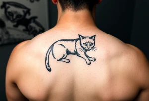 black cat tattoo idea