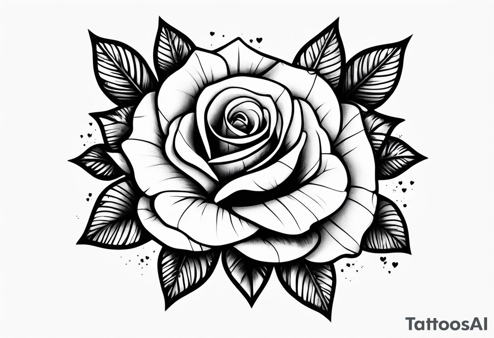 name Rosa  with heart tattoo idea