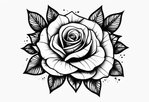name Rosa  with heart tattoo idea