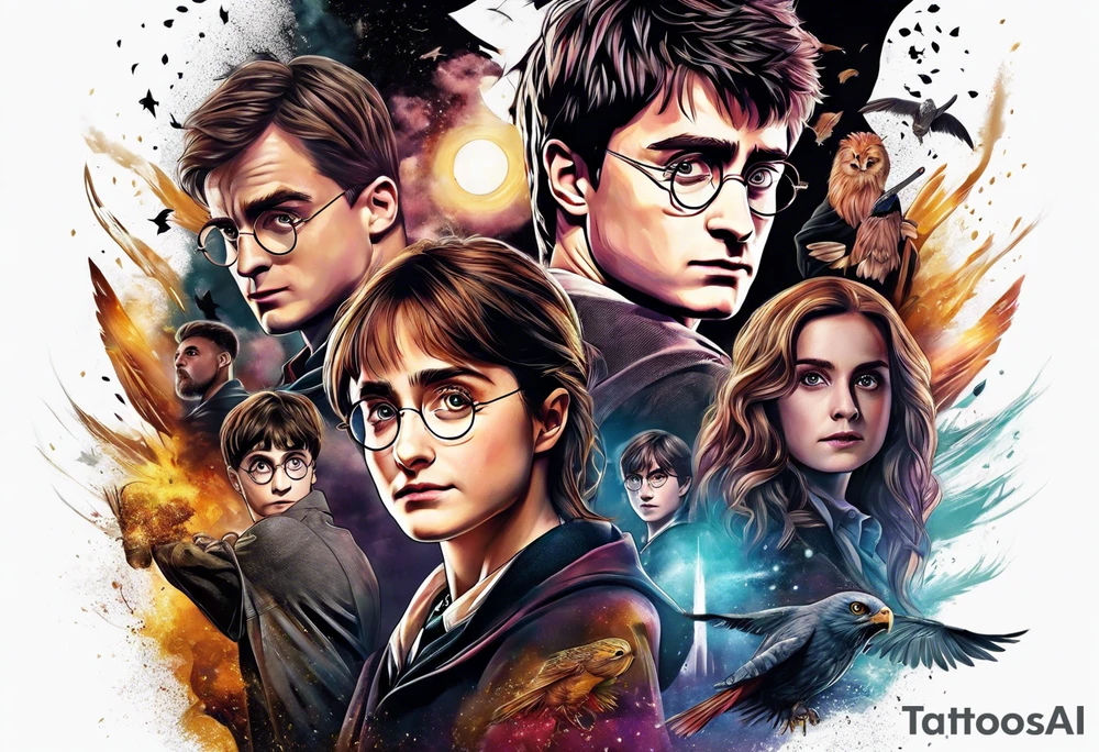Harry Potter sleeve tattoo idea