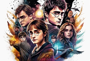 Harry Potter sleeve tattoo idea