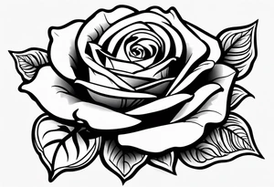 Feminine tattoo of a rose with the stem spelling out “mamá” tattoo idea