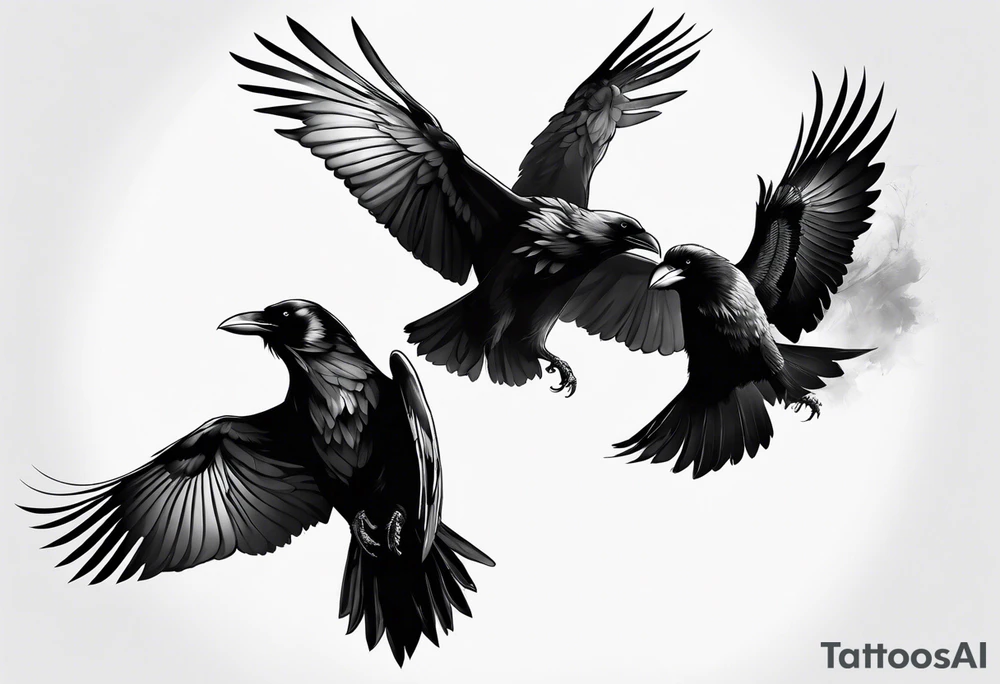 three ravens tattoo idea