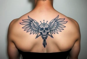 Create a mexican Aztec tattoo with life and death as the theme tattoo idea