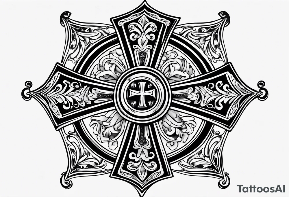 Maltese cross tattoo idea