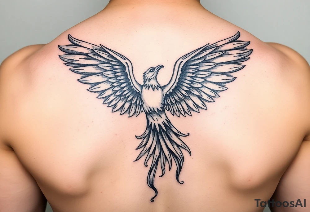 Pheonix flying tattoo idea