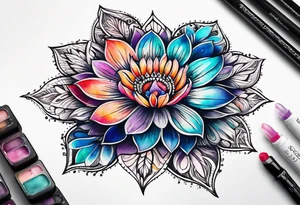 Mandala flower tattoo idea