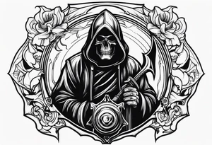 Grim reaper firefighter tattoo idea