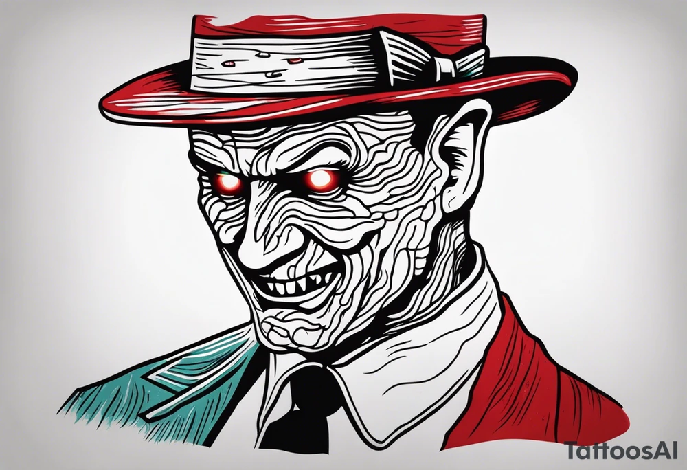 american traditional tattoo of the nightmare on elm street tattoo idea