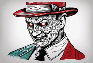 american traditional tattoo of the nightmare on elm street tattoo idea