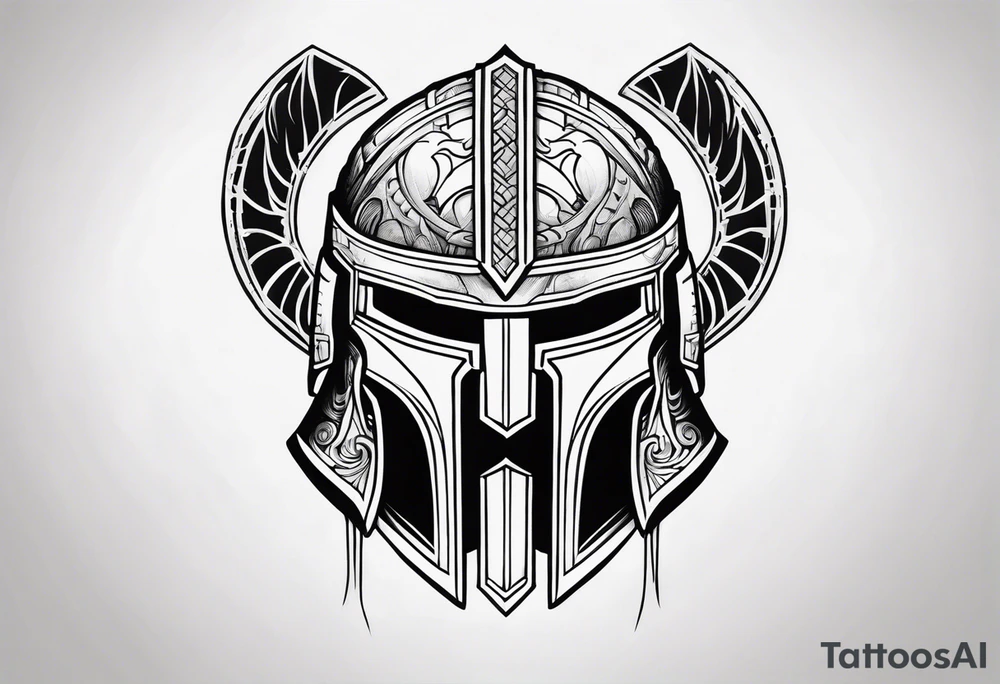 Spartan shin armor tattoo idea