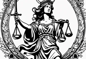 lady justice tattoo idea