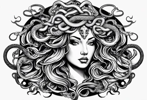 Medusa with snakes tattoo idea