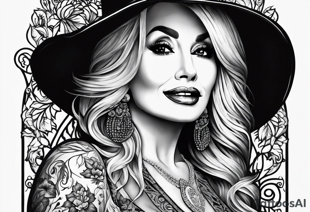 Dolly Parton with acorn tattoo idea
