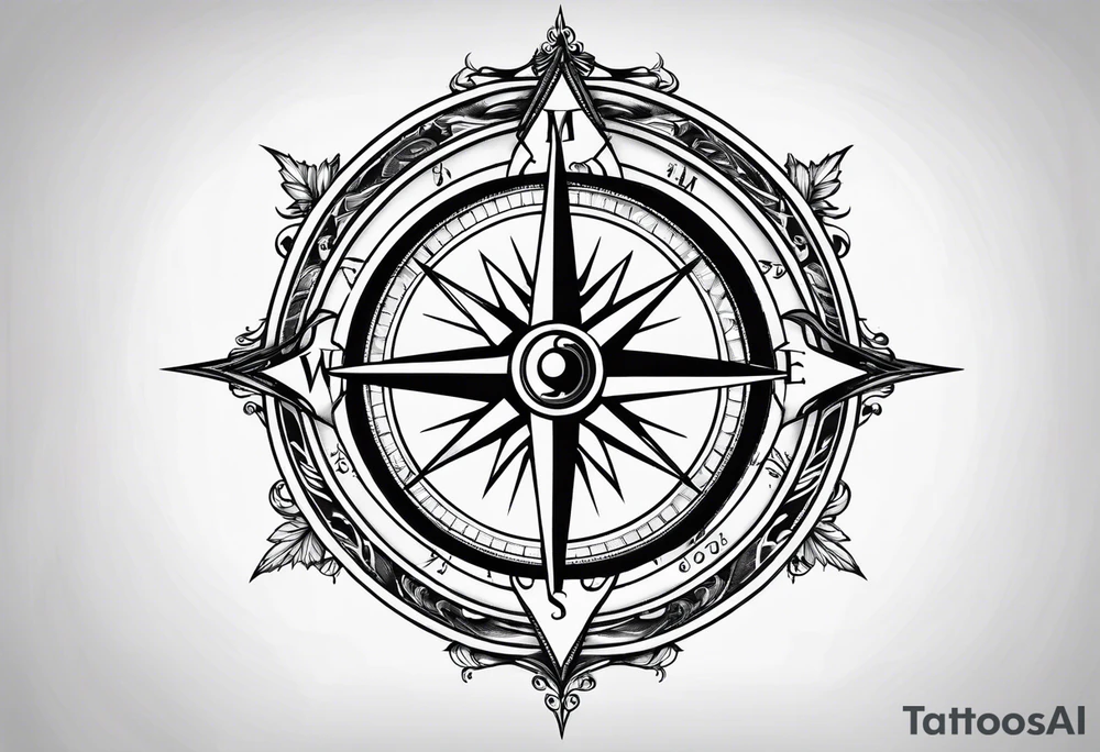 compass tattoo idea
