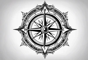compass tattoo idea
