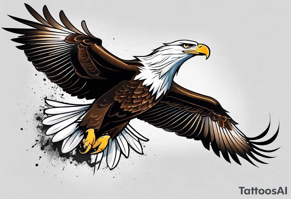 eagle flying tattoo idea