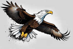 eagle flying tattoo idea