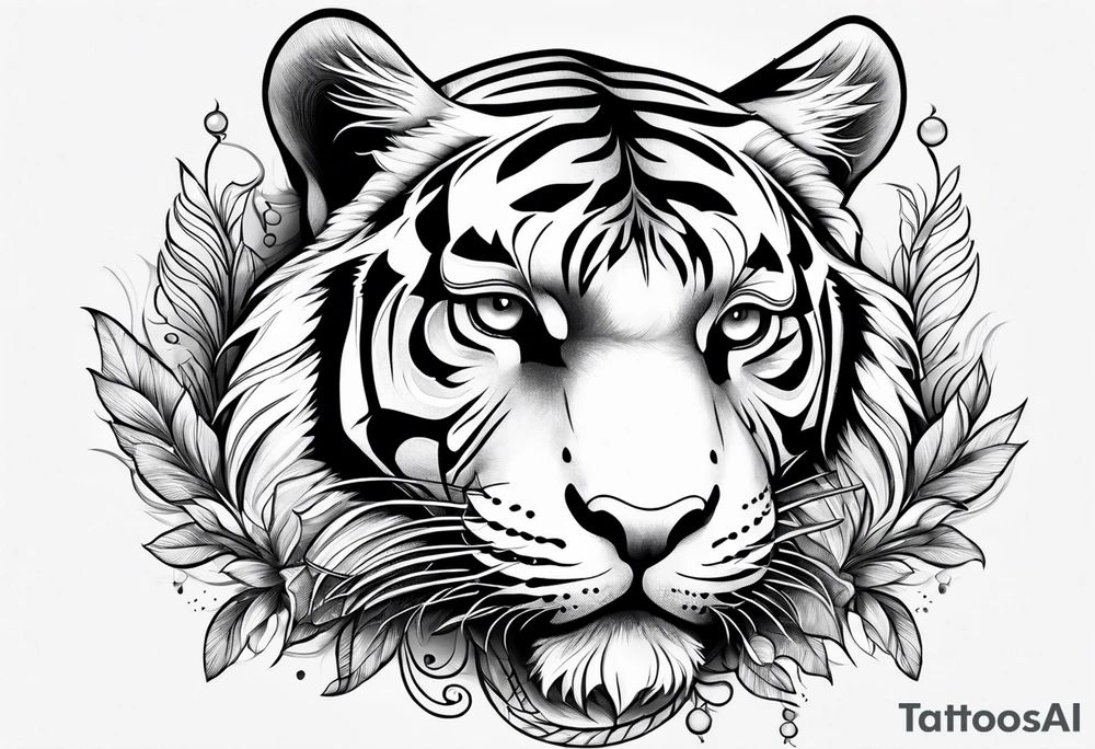 tiger sleeping tattoo idea