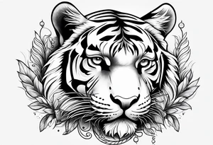 tiger sleeping tattoo idea