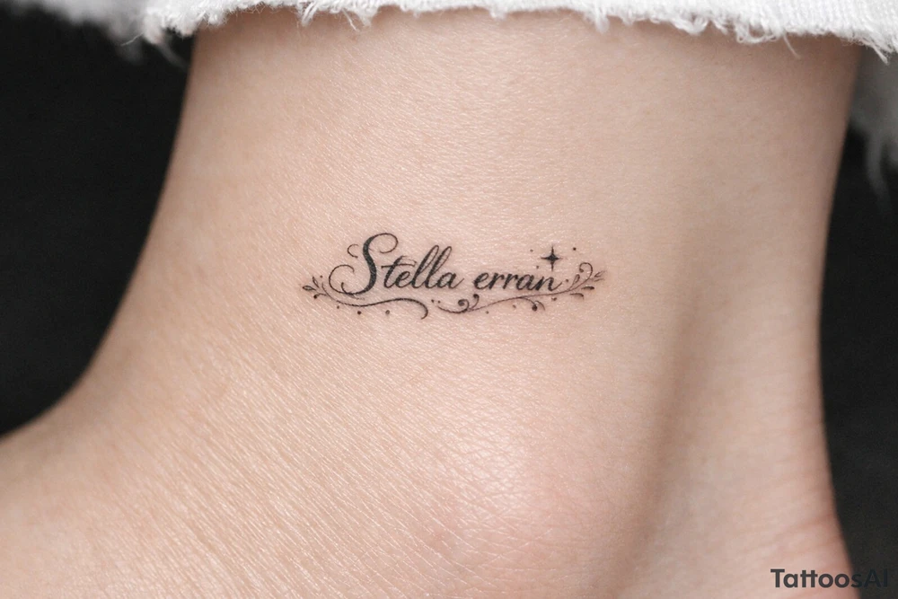Stella erran, Maybe a medium lining of the letters style tattoo idea