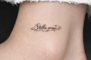 Stella erran, Maybe a medium lining of the letters style tattoo idea