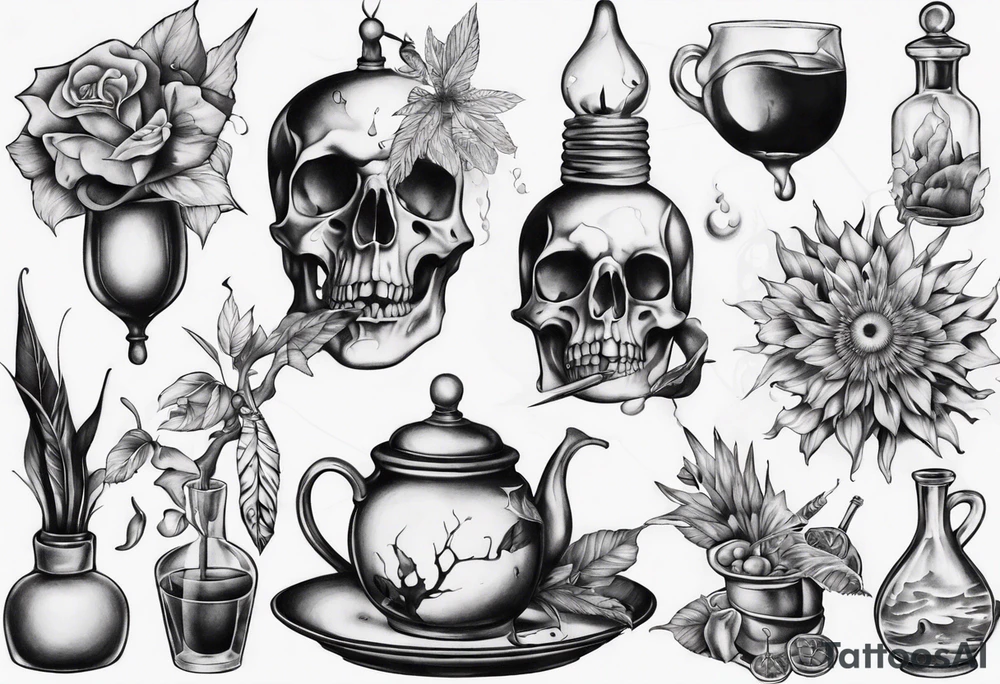 Still life scene tattoo idea