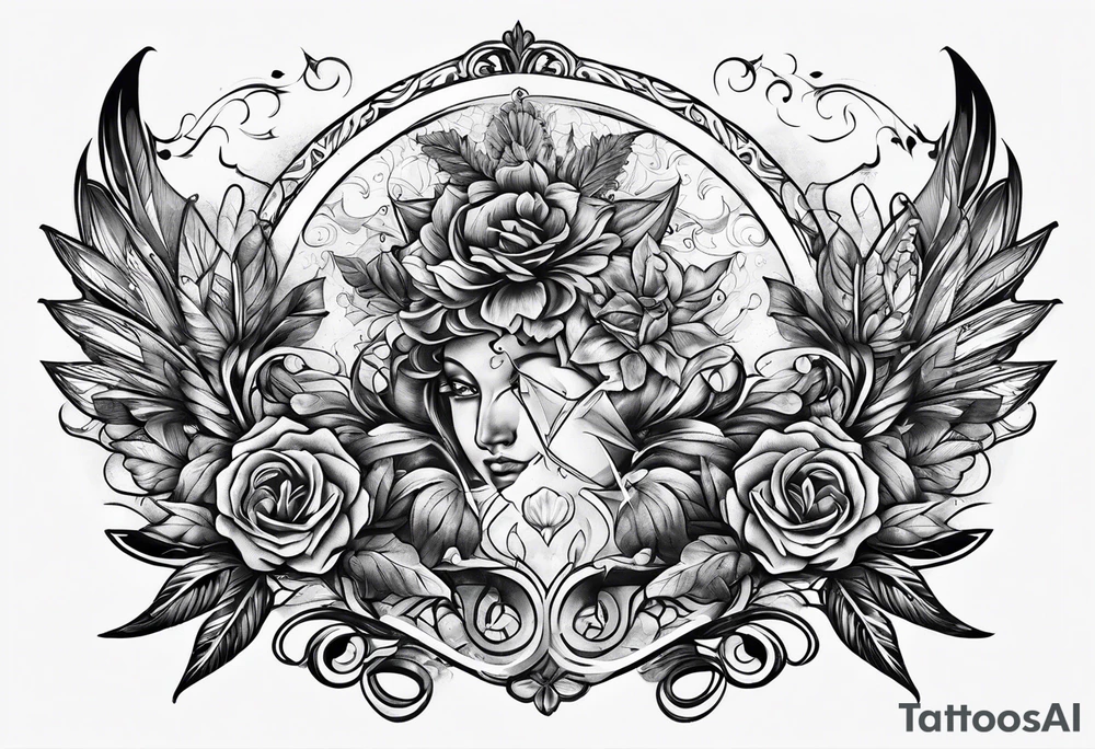 Symbolic italian characters tattoo idea
