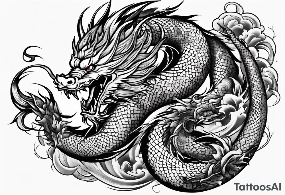 Japanese dragon tattoo idea