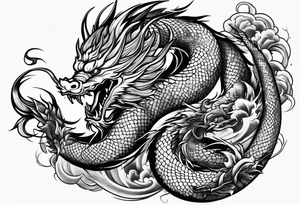 Japanese dragon tattoo idea