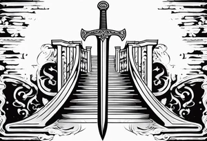 Valhalla stairs  sword tattoo idea