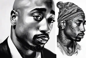 2pac sleeve tattoo idea