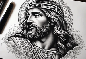 jesus tattooo but  ties into losing a loved one tattoo idea